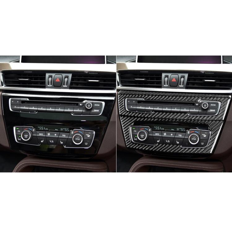 For BMW X1 F48/X2 F39 3pcs /Set Right-Hand Drive Radio + Air Conditioning Panel Sticker(Black) - Car Interior Mouldings by buy2fix | Online Shopping UK | buy2fix
