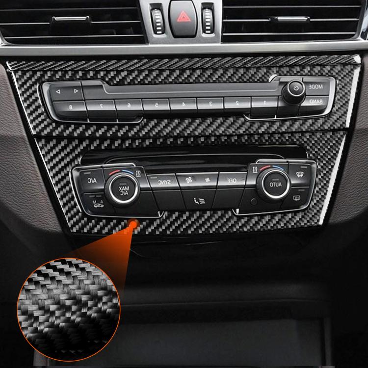 For BMW X1 F48/X2 F39 3pcs /Set Right-Hand Drive Radio + Air Conditioning Panel Sticker(Black) - Car Interior Mouldings by buy2fix | Online Shopping UK | buy2fix