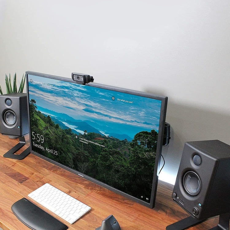 Desktop Stand For Desktop Speakers Audio Monitor - Speaker Bracket by buy2fix | Online Shopping UK | buy2fix