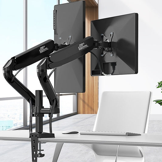 KALOC Computer Monitor Desktop Double Screen Air Pressure Lifting Bracket - Laptop Stand by KALOC | Online Shopping UK | buy2fix