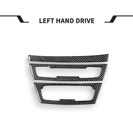 For BMW X1 F48/X2 F39 3pcs /Set Left-Hand Drive Radio + Air Conditioning Panel Sticker(Black) - Car Interior Mouldings by buy2fix | Online Shopping UK | buy2fix