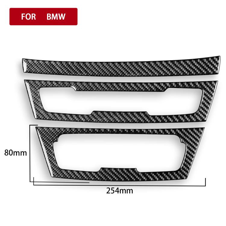 For BMW X1 F48/X2 F39 3pcs /Set Left-Hand Drive Radio + Air Conditioning Panel Sticker(Black) - Car Interior Mouldings by buy2fix | Online Shopping UK | buy2fix