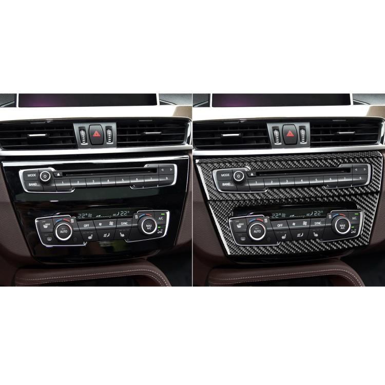 For BMW X1 F48/X2 F39 3pcs /Set Left-Hand Drive Radio + Air Conditioning Panel Sticker(Black) - Car Interior Mouldings by buy2fix | Online Shopping UK | buy2fix