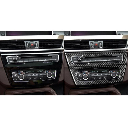 For BMW X1 F48/X2 F39 3pcs /Set Left-Hand Drive Radio + Air Conditioning Panel Sticker(Black) - Car Interior Mouldings by buy2fix | Online Shopping UK | buy2fix