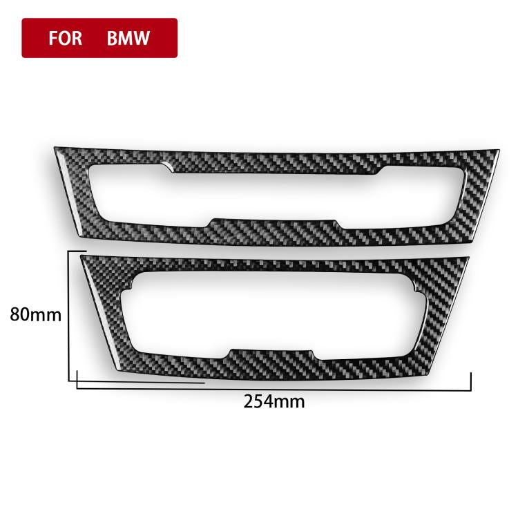 For BMW X1 F48/X2 F39 2pcs /Set Radio + Air Conditioning Panel Sticker(Black) - Car Interior Mouldings by buy2fix | Online Shopping UK | buy2fix