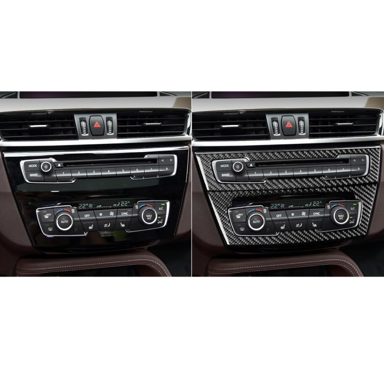 For BMW X1 F48/X2 F39 2pcs /Set Radio + Air Conditioning Panel Sticker(Black) - Car Interior Mouldings by buy2fix | Online Shopping UK | buy2fix