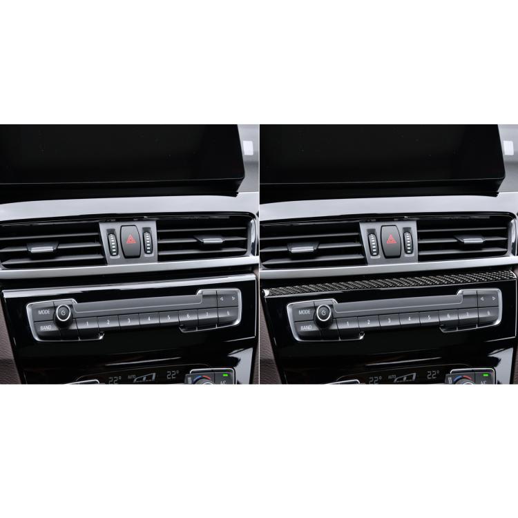 For BMW X1 F48/X2 F39 Left-Hand Drive Radio Panel Upper Sticker(Black) - Car Interior Mouldings by buy2fix | Online Shopping UK | buy2fix