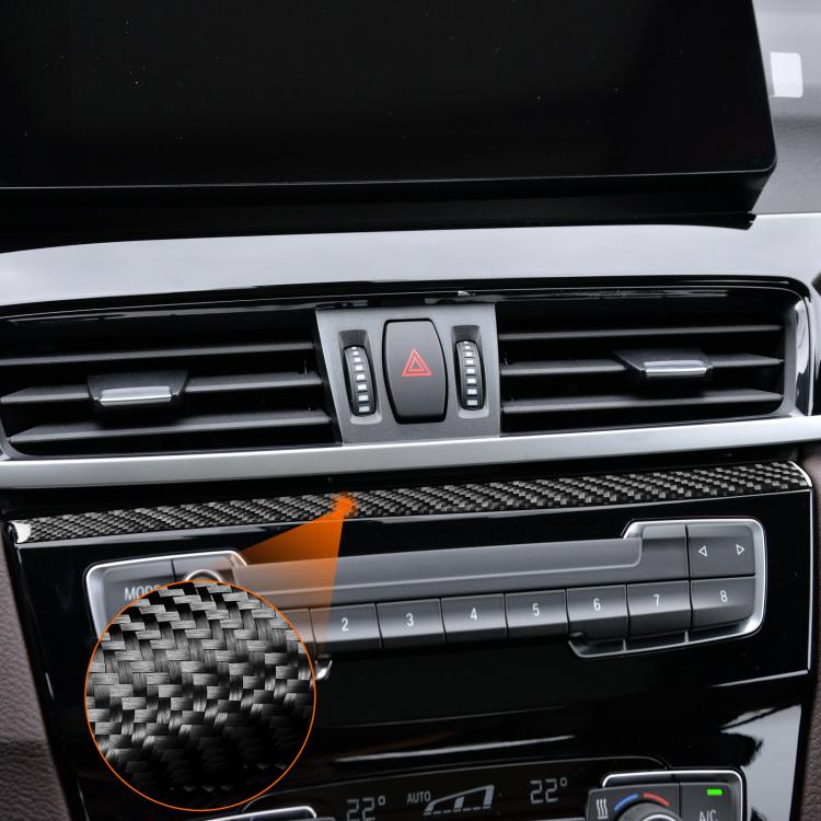For BMW X1 F48/X2 F39 Left-Hand Drive Radio Panel Upper Sticker(Black) - Car Interior Mouldings by buy2fix | Online Shopping UK | buy2fix