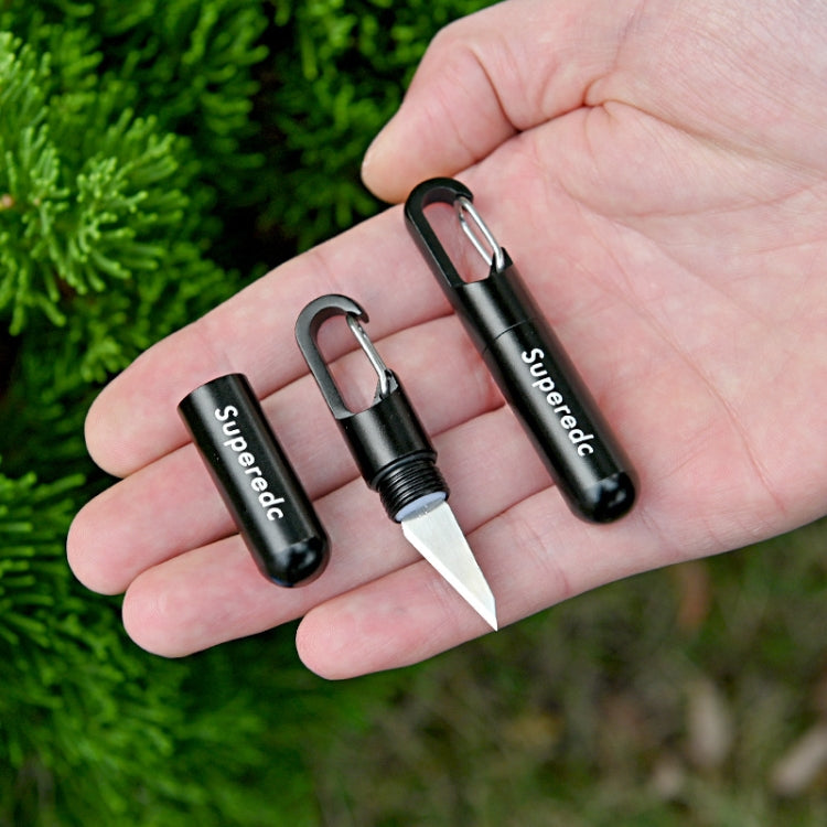Keychain Pendant Small Knife Portable Art Cutting Knife(Aluminum Alloy Black) by buy2fix