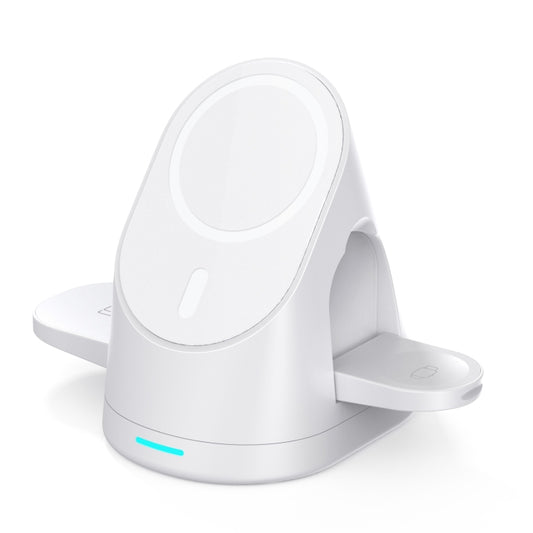 LFX-179 Magnetic Vertical 3 in 1 Wireless Charging Bracket for Smartphone iWatch AirPods(White) - Wireless Charger by buy2fix | Online Shopping UK | buy2fix