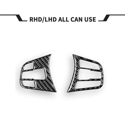 For BMW X1 F48/X2 F39 2pcs /Set Steering Wheel Button Stickers(Black) - Car Interior Mouldings by buy2fix | Online Shopping UK | buy2fix