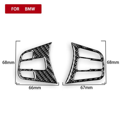 For BMW X1 F48/X2 F39 2pcs /Set Steering Wheel Button Stickers(Black) - Car Interior Mouldings by buy2fix | Online Shopping UK | buy2fix