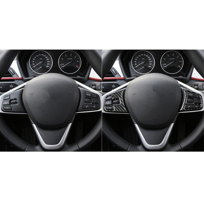 For BMW X1 F48/X2 F39 2pcs /Set Steering Wheel Button Stickers(Black) - Car Interior Mouldings by buy2fix | Online Shopping UK | buy2fix