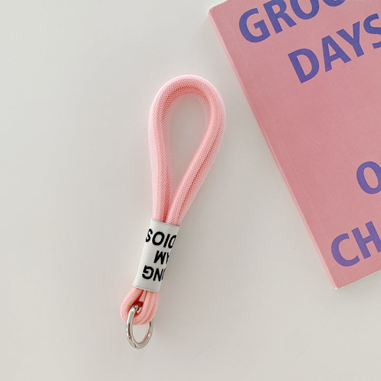 5 PCS Mobile Phone Case Lanyard Braided Mesh Rope Bag Pendant Decoration(Pink) - Lanyards & Wrist Straps by buy2fix | Online Shopping UK | buy2fix