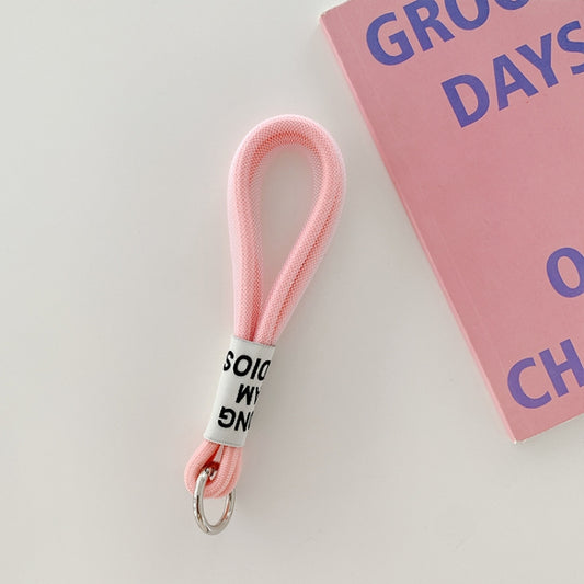 5 PCS Mobile Phone Case Lanyard Braided Mesh Rope Bag Pendant Decoration(Pink) - Lanyards & Wrist Straps by buy2fix | Online Shopping UK | buy2fix