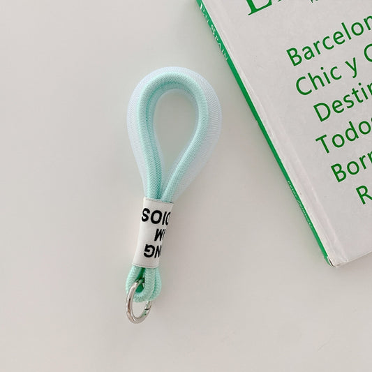 5 PCS Mobile Phone Case Lanyard Braided Mesh Rope Bag Pendant Decoration(Cyan) - Lanyards & Wrist Straps by buy2fix | Online Shopping UK | buy2fix