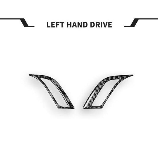 For BMW X1 F48/X2 F39 2pcs /Set Left-Hand Drive Dashboard Air Conditioner Air Vent Knob Sticker(Black) - Car Interior Mouldings by buy2fix | Online Shopping UK | buy2fix