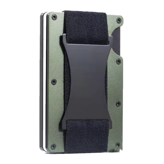 ZDL-05 Tracker Protection Organizer Metal Card Holder For AirTag 2nd Gen / AirTag 1st Gen(Army Green)