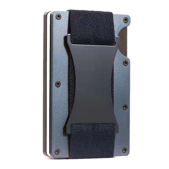 ZDL-05 Tracker Protection Organizer Metal Card Holder For AirTag 2nd Gen / AirTag 1st Gen(Light Blue)
