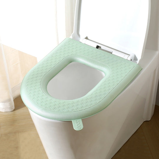 Household Thickened Waterproof Washable Toilet Seat, Color: Green