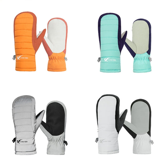 FLYING TERN 307 Outdoor Sports Fleece Waterproof Wear-resistant Children Gloves(Reflective Silver) - Safety Gloves by FLYING TERN | Online Shopping UK | buy2fix