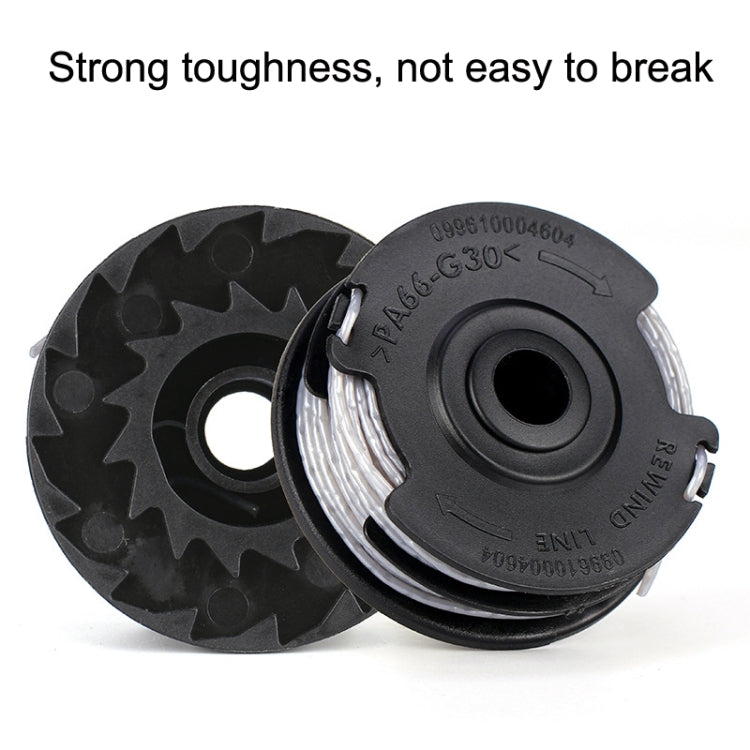 Lawnmower Nylon Double Layer Mowing Line Playing Rope Spool Replaces Greenworks(Black) by buy2fix