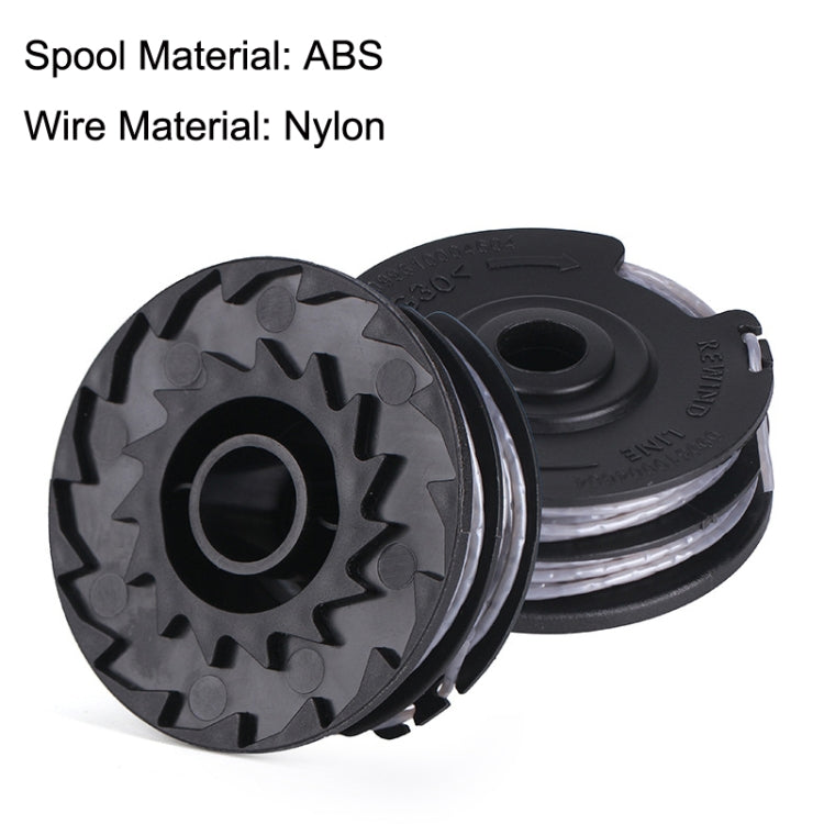Lawnmower Nylon Double Layer Mowing Line Playing Rope Spool Replaces Greenworks(Black) by buy2fix