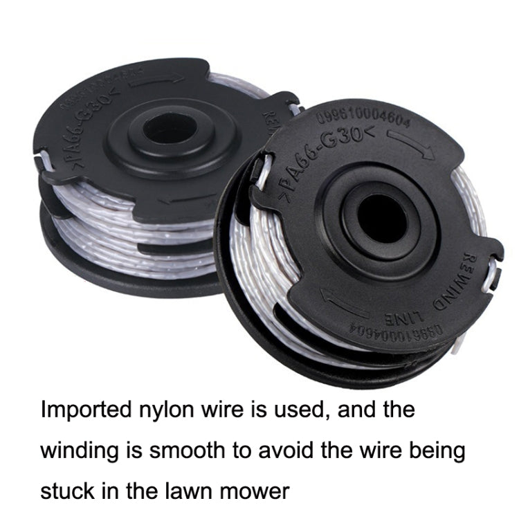 Lawnmower Nylon Double Layer Mowing Line Playing Rope Spool Replaces Greenworks(Black) by buy2fix