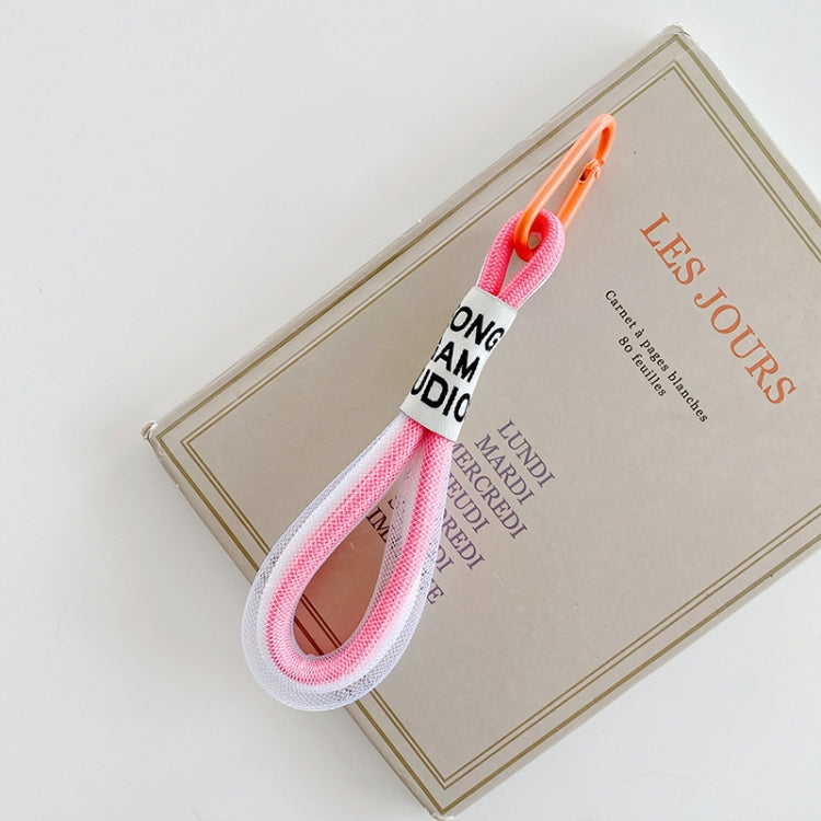 5 PCS Mobile Phone Case Fluorescent Lanyard Cellphone Wrist Rope(White Red) - Lanyards & Wrist Straps by buy2fix | Online Shopping UK | buy2fix