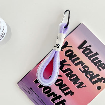 5 PCS Mobile Phone Case Fluorescent Lanyard Cellphone Wrist Rope(White Purple) - Lanyards & Wrist Straps by buy2fix | Online Shopping UK | buy2fix