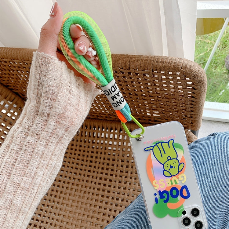 5 PCS Mobile Phone Case Fluorescent Lanyard Cellphone Wrist Rope(Blue Green) - Lanyards & Wrist Straps by buy2fix | Online Shopping UK | buy2fix