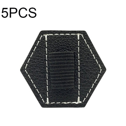 5 PCS Capacitive Pen Bag Self Adhesive Pen Holder PU Pen Clip,Style: Hexagonal Black by buy2fix