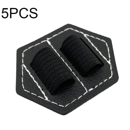 5 PCS Capacitive Pen Bag Self Adhesive Pen Holder PU Pen Clip,Style: Hexagon Double Black by buy2fix