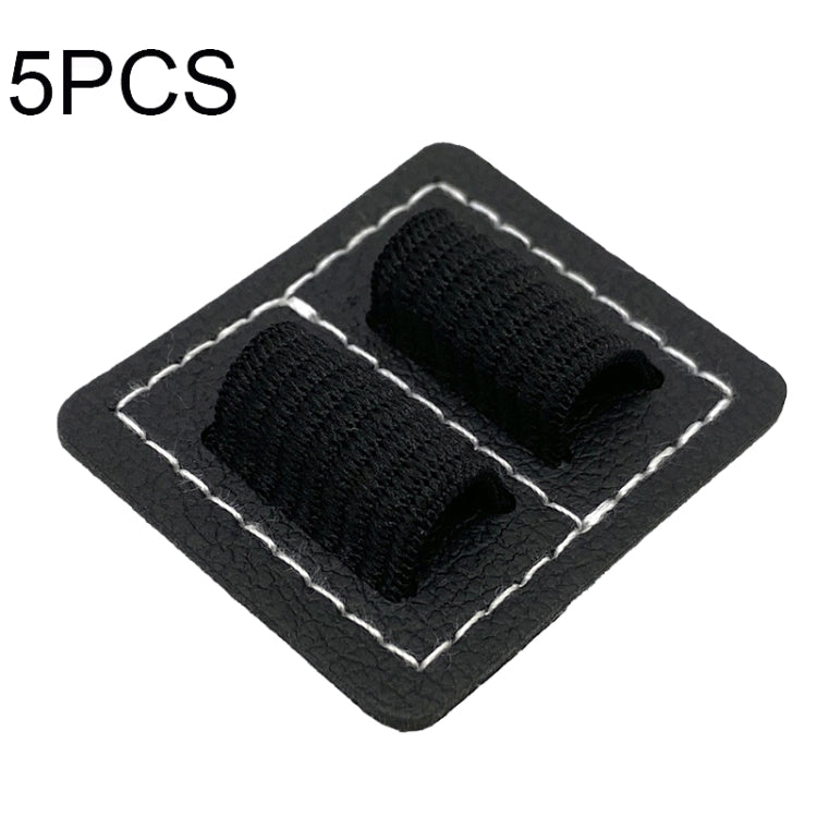5 PCS Capacitive Pen Bag Self Adhesive Pen Holder PU Pen Clip,Style: Rectangular Double Black by buy2fix