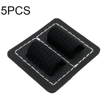 5 PCS Capacitive Pen Bag Self Adhesive Pen Holder PU Pen Clip,Style: Rectangular Double Black by buy2fix
