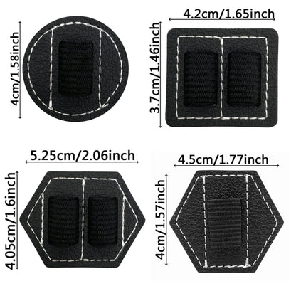 5 PCS Capacitive Pen Bag Self Adhesive Pen Holder PU Pen Clip,Style: Rectangular Double Black by buy2fix