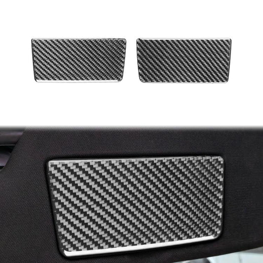 For Chevrolet Corvette C8 2pcs /Set Vanity Mirror Panel Sticker(Black) - Car Interior Mouldings by buy2fix | Online Shopping UK | buy2fix