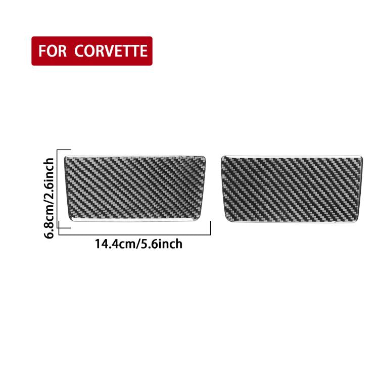 For Chevrolet Corvette C8 2pcs /Set Vanity Mirror Panel Sticker(Black) - Car Interior Mouldings by buy2fix | Online Shopping UK | buy2fix