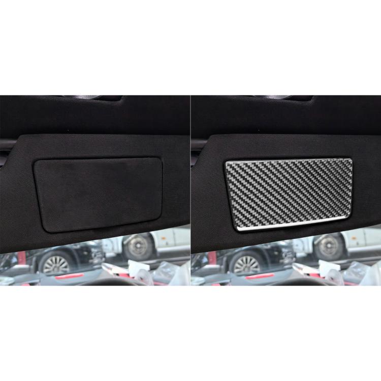 For Chevrolet Corvette C8 2pcs /Set Vanity Mirror Panel Sticker(Black) - Car Interior Mouldings by buy2fix | Online Shopping UK | buy2fix