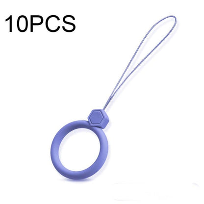 10 PCS Silicone Ring Mobile Phone Lanyard Water Bottle Anti-fall Pendant(Clove Purple) - Lanyards & Wrist Straps by buy2fix | Online Shopping UK | buy2fix