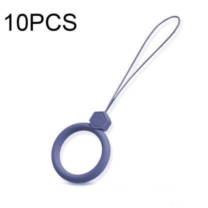 10 PCS Silicone Ring Mobile Phone Lanyard Water Bottle Anti-fall Pendant(Lavender Gray) - Lanyards & Wrist Straps by buy2fix | Online Shopping UK | buy2fix