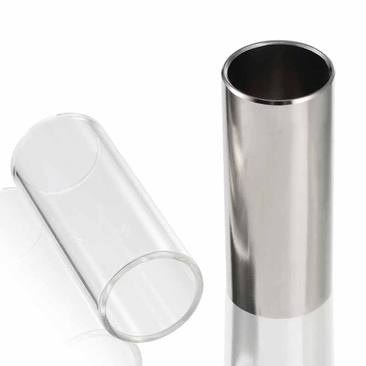 Metal Electric Guitar Glide Pipe Glass Guitar Glide Stick Finger Set(Silver+Transparent) - Guitar Tuner Accessories by buy2fix | Online Shopping UK | buy2fix