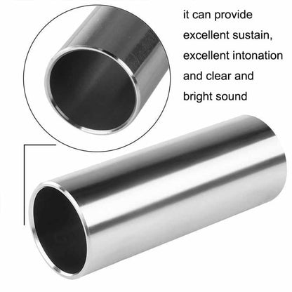 Metal Electric Guitar Glide Pipe Glass Guitar Glide Stick Finger Set(Silver+Transparent) - Guitar Tuner Accessories by buy2fix | Online Shopping UK | buy2fix