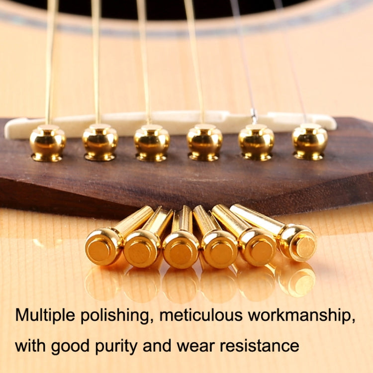 6PCS Guitar Dipping Pure Copper Citrimine Guitar Caps, Style: Crystal Head (Yellow) - Guitar Tuner Accessories by buy2fix | Online Shopping UK | buy2fix
