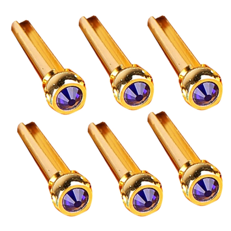 6PCS Guitar Dipping Pure Copper Citrimine Guitar Caps, Style: Crystal Head (Purple) - Guitar Tuner Accessories by buy2fix | Online Shopping UK | buy2fix