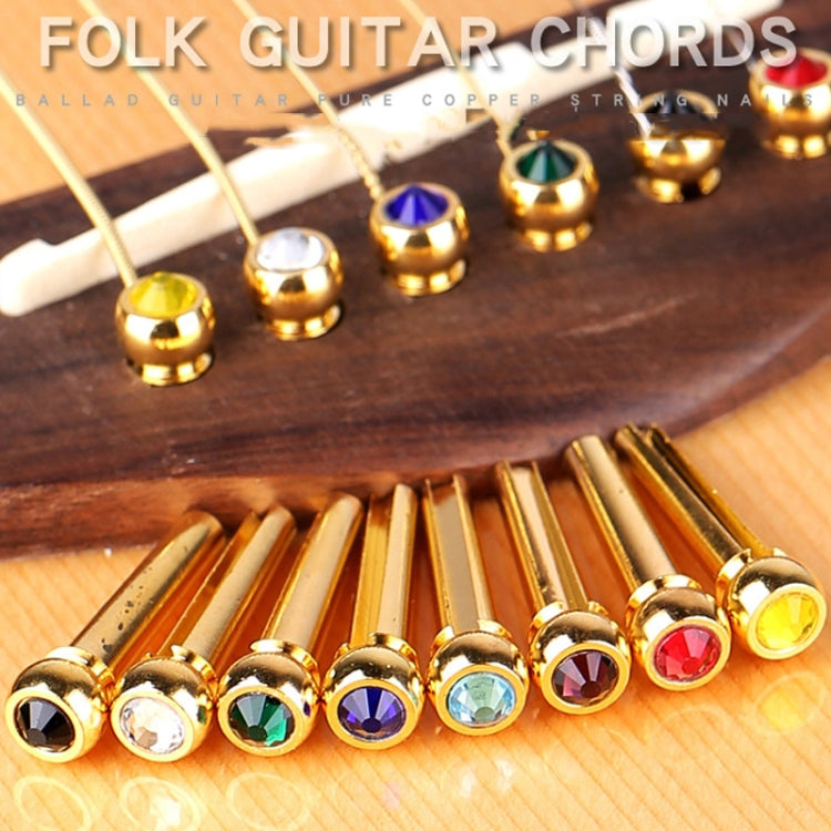 6PCS Guitar Dipping Pure Copper Citrimine Guitar Caps, Style: Crystal Head (Purple) - Guitar Tuner Accessories by buy2fix | Online Shopping UK | buy2fix