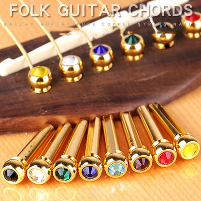 6PCS Guitar Dipping Pure Copper Citrimine Guitar Caps, Style: Crystal Head (Purple) - Guitar Tuner Accessories by buy2fix | Online Shopping UK | buy2fix