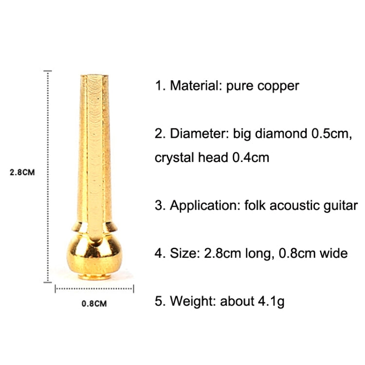 6PCS Guitar Dipping Pure Copper Citrimine Guitar Caps, Style: Crystal Head (Green) - Guitar Tuner Accessories by buy2fix | Online Shopping UK | buy2fix