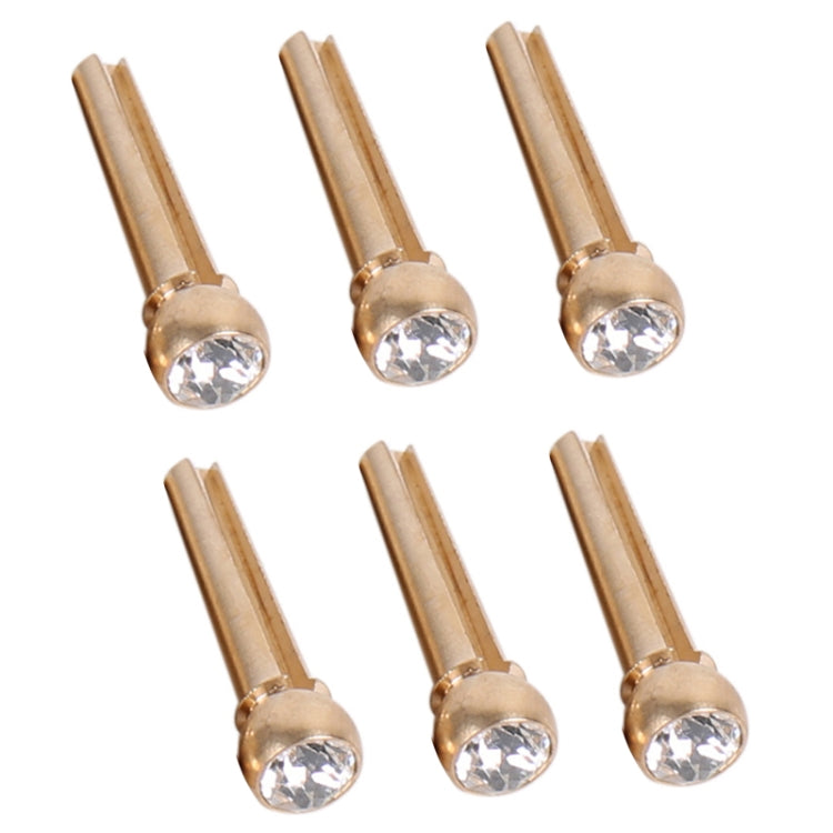 6PCS Guitar Dipping Pure Copper Citrimine Guitar Caps, Style: Big Diamond (White) - Guitar Tuner Accessories by buy2fix | Online Shopping UK | buy2fix
