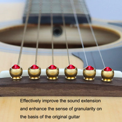 6PCS Guitar Dipping Pure Copper Citrimine Guitar Caps, Style: Big Diamond (Red) - Guitar Tuner Accessories by buy2fix | Online Shopping UK | buy2fix